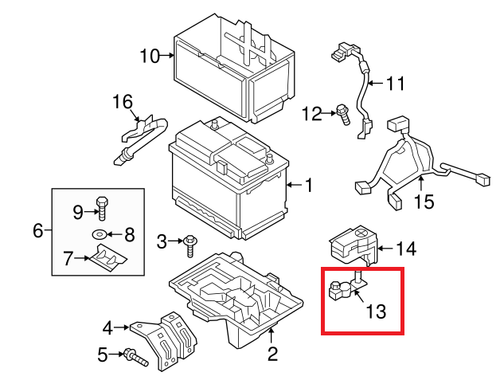 HYUNDAI PALISADE LX2 /RHD TERMINAL-BATTERY(+) 2020-2022 GENUINE HYUNDAI ...
