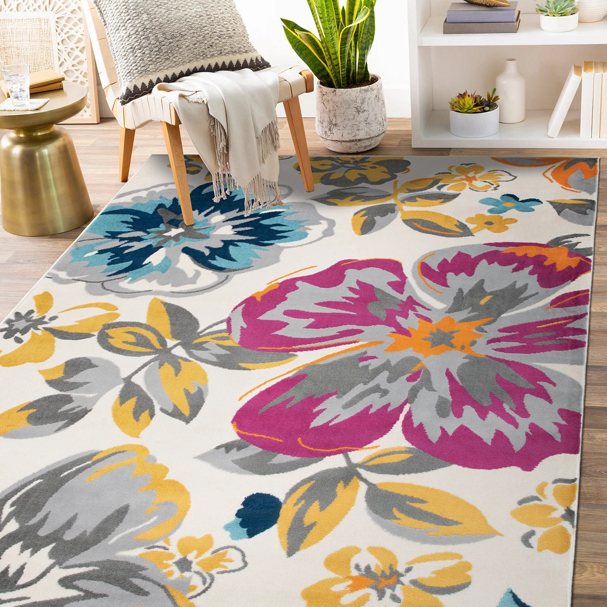 Rugshop Area Rugs Modern Floral Design Carpet Runner Rugs for Sale