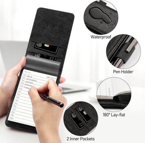 WEMATE 10 Pieces Notepad Holder Set Pocket Notebook Included Mini Pocket Noteped - Picture 3 of 9