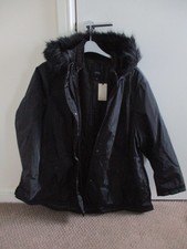 Capsule Outerwear Black Parka Coat Petit Range Brand New Size 30 Bnwto.