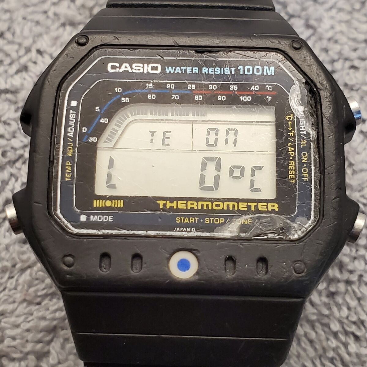 Vintage Casio TS-1200 Digital Quartz Watch THERMOMETER FOR Vintage Casio TS-1200 Digital Quartz Watch THERMOMETER FOR