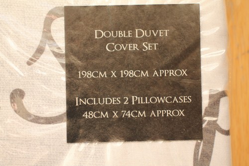 Dreamscene Doppel Bettbezug Set "Sweet Dreams" Grau 198 cm x 198 cm - Neu - Bild 2 von 7
