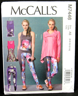 Workout Leggings Top Tunic Size 6 8 10 12 14 McCalls 7446 Uncut Pattern
