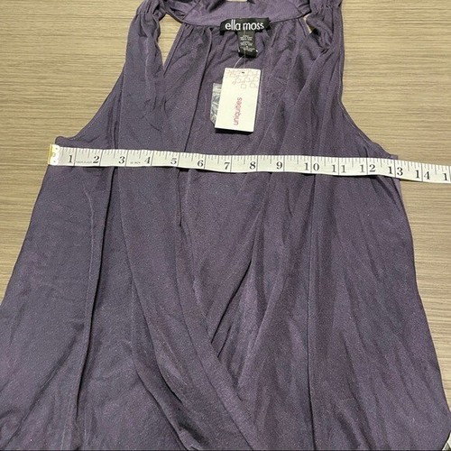 Top Ella Moss Púrpura Seda Cintura Caída Talla S - Imagen 8 de 9