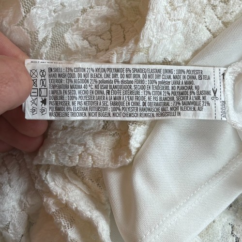 Forever 21 Womens Dress Size 2X White Lace Coquette Cottagecore Boho Lined 18141 - Picture 6 of 7