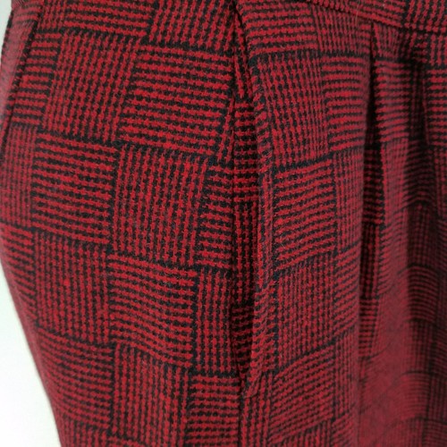Vtg PENDLETON Plaid Pencil Straight Skirt Red Black 100% Wool USA sz 16 Fits M * - 第 9/12 張圖片