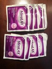 Miralax Mix In Pax Powder 20 Travel Size Packets 17gm Each 1/27 Constipation
