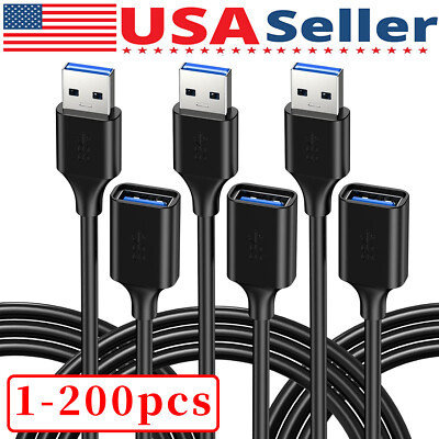 #ad USB3.0 Extension Cable High Speed Extender Cord Adapter TypeA Male to Female Lot $136.00