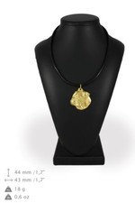 American Bulldog - Gold-plated Necklace with the Image of a Dog Art Dog