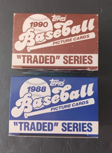 1988 & 1990 TOPPS BASEBALL TRADED SERIES COMPLETE SETS OF 132 CARDS