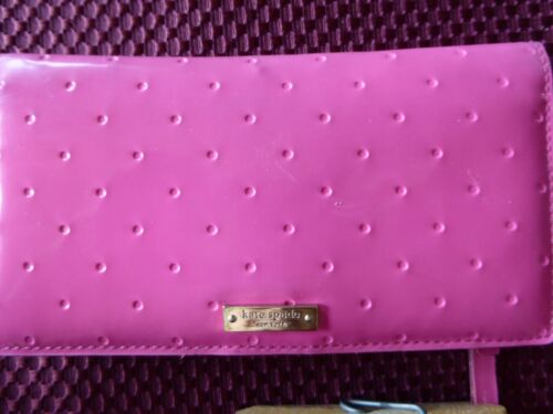 *KATE SPADE* HOT PINK PATENT WALLET - HOLDS 13 CARDS!!