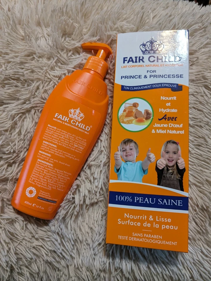 Fair Child yema de huevo miel facial loción corporal x1 nutre la piel 400 ml Foto 4 de 4