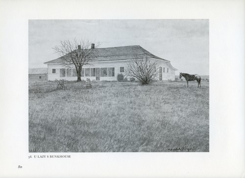 Impresión artística occidental Mondel Rogers U LAZY S BUNKHOUSE John Slaughter Texas Ranch - Imagen 4 de 4