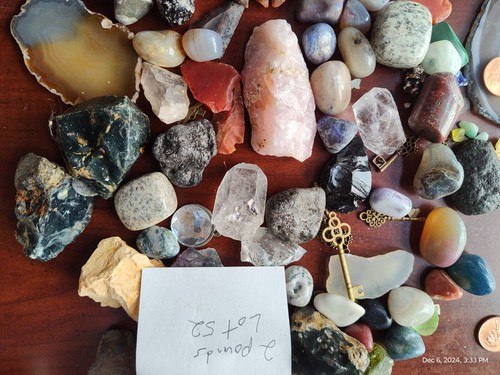 Gemstone Mix Healing and Reiki 2lb Mixed Lot Polished Rocks and Natural Stones - Picture 30 of 59