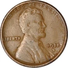 1911-D 1C Lincoln Wheat Cent Fine K18622