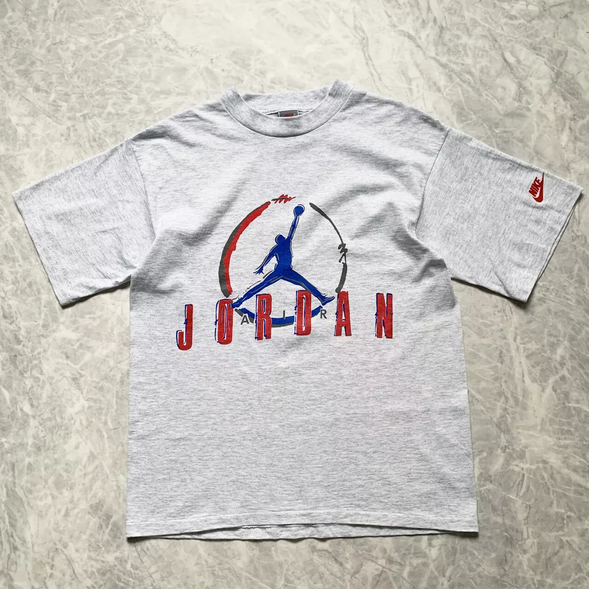 VTG 90s NIKE JORDAN 8 JUMPMAN LOGO SWOOSH T SHIRT MADE IN USA SIZE