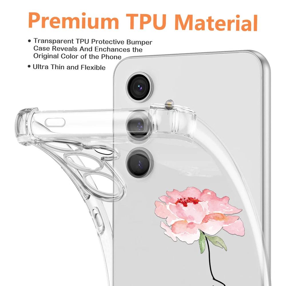 Phone Case For Samsung Galaxy S25 Ultra S24 A15 A16 A35 Personalised Clear Cover