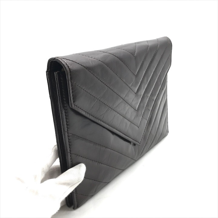 SAINT LAURENT YSL Pochette borsa borsetta pelle nera