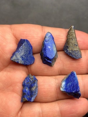 Natural Blue Lapis Lazuli Raw Chakra Mine Stone 4 Pcs 16g  M493..4
