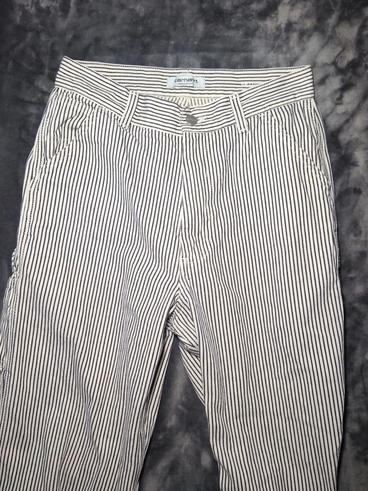 Pantalón Carhartt WIP Terrell SK para mujer talla 24 rayas de nogal blanqueador/cera utilitario  Foto 3 de 4