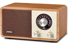 Vintage FM Radio Bluetooth Speaker with Rechargeable Battery Small Desk HD Radio