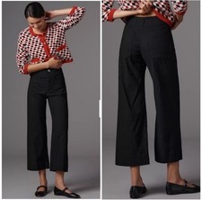 Maeve The Colette Magic Fabric Crop Wide-Leg Pants 26 Black