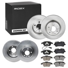 RIDEX Bremsenset Vorne Hinten Bremsscheiben Beläge für AUDI A4 Avant (8K5, B8)