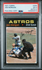 1971 Topps Joe Morgan Signed Baseball Card #264 PSA 5 DNA 9 Certified Auto HOF
