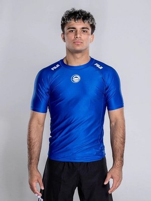Fuji Baseline 2.0 IBJJF Ranked BJJ Jiu Jitsu ShortSleeve SS Rashguard - Blue