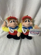 The Disney Store Tweedle Dee & Dum Wonderland Bean Bag Plush Stuffed 8" with TAG