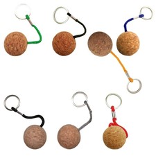 Compacts 35mm Marine Keychains Floating Cork Ball Waterproofed Hardware