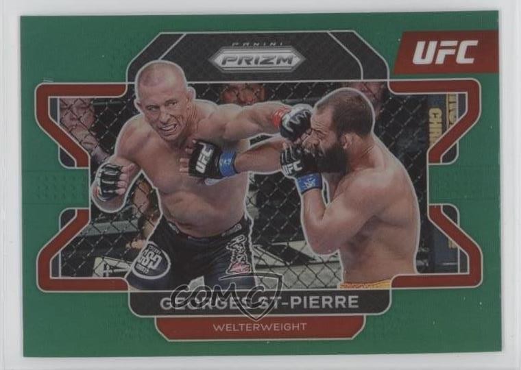2022 Panini Prizm UFC Green Prizm Georges St-Pierre #61 18kq