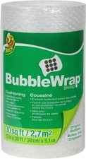 Duck Brand Bubble Wrap Original Protective Packaging, 12 in. x 30 ft., Clear 