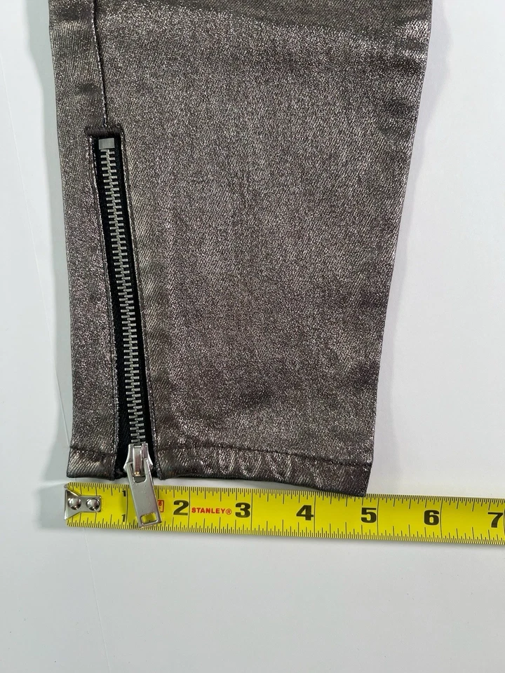 Pantalones de mezclilla recubiertos de peltre de Zara talla 4 para mujer Foto 3 de 4