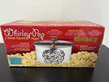 NIB THE ORIGINAL WHIRLEY POP 3 MINUTE POPCORN POPPER MAKES 6 QUARTS