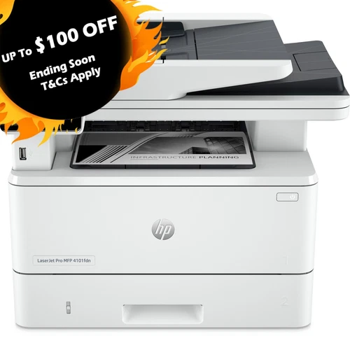 NEW HP LaserJet Pro 4101fdn A4 Mono Laser MFP Printer+FAX 2Z618F replace M428fdn - Picture 1 of 3