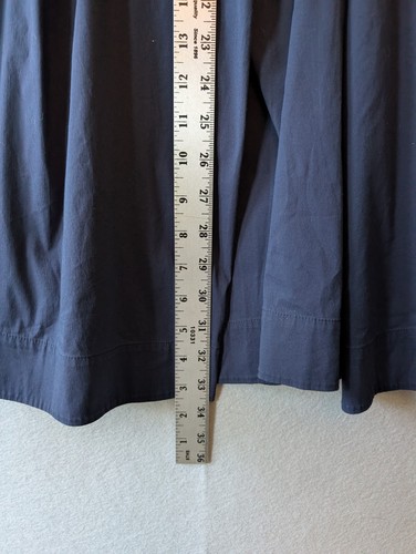 COS Fit N Flare Navy Blue Dress Women's 6 US Pleated Short Sleeve Poplin Scoop - Picture 7 of 9