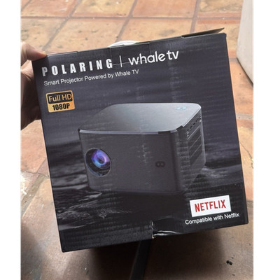 POLARING Whale TV Desktop Smart Projector Full HD 1080p Netflix Compatible Black