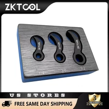 ZKTOOL 3Pcs Pry Bar Wrench Adaptor Head 1/2 1/4 3/8"Dr Crowbar Adapter Head Tool