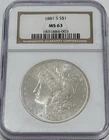 1881-S San Francisco Morgan Silver Dollar MS - 63  NGC slab Nice Coin!