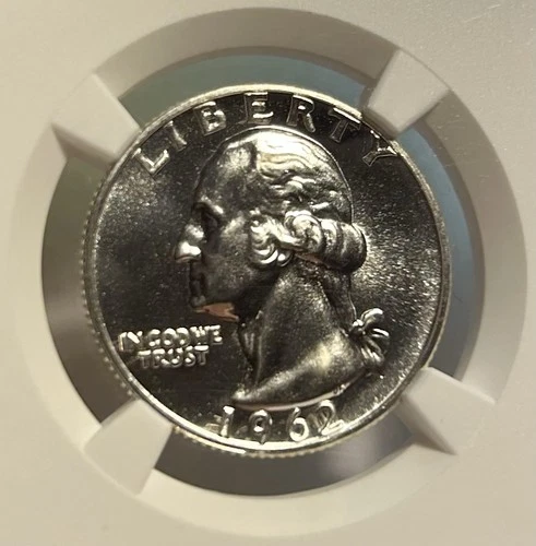 1962 Washington Silver Quarter 25C - NGC PF69 Washington Portrait Label