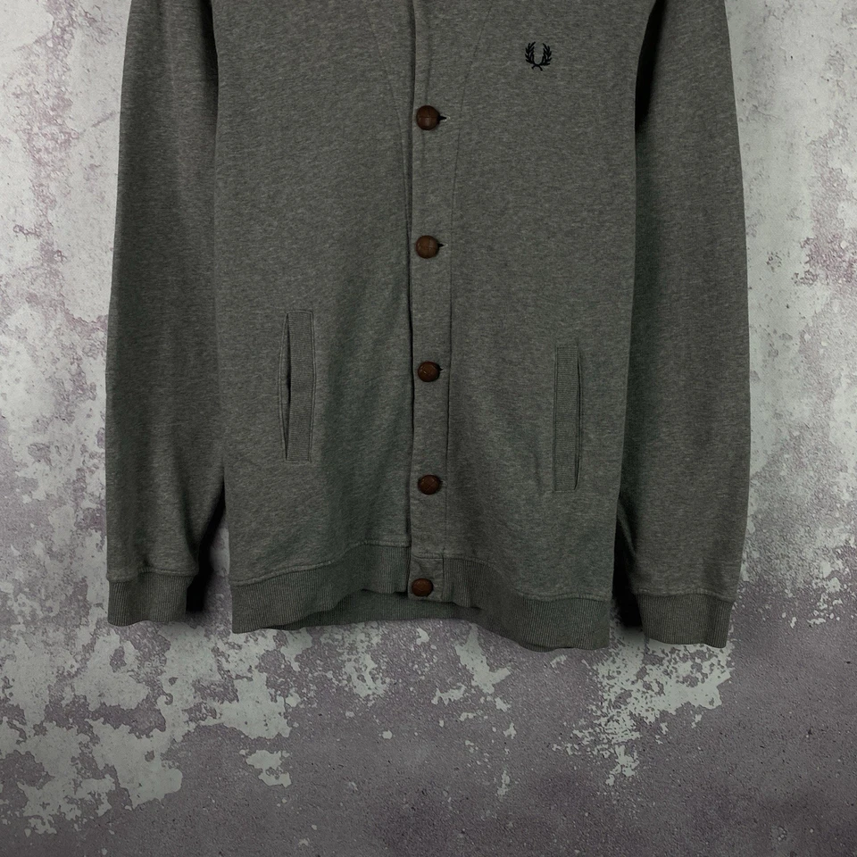 Cárdigan Fred Perry De Colección Manga Larga Para Hombre Lujo Y2K Clásico Raro Talla M Foto 3 de 4