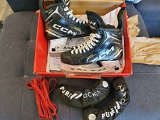 CCM Tacks XF80 Ice Hockey Skates Size 8 Mens 9.5 Shoe with Extras