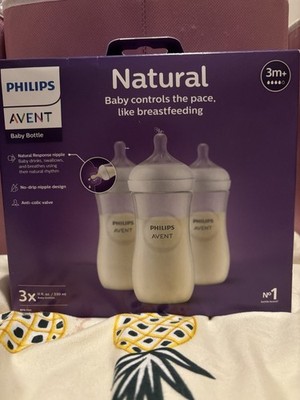 Philips AVENT Natural Anti-Colic Wide Neck Baby Bottle Set 3x 330ml BPA-Free
