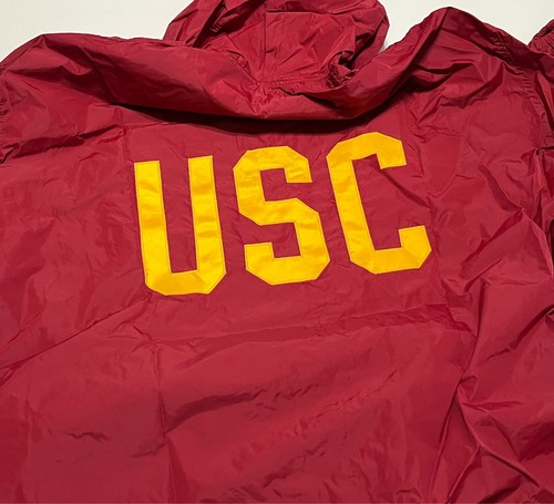 USC TROJANS Football Rare Sideline Cape NCAA Game Worn Used XXL Goodman Sons 60s - Picture 8 of 17