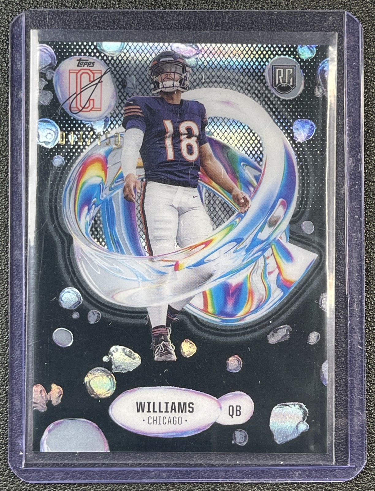 CALEB WILLIAMS 2024 TOPPS SIGNATURE CLASS #F-1 ROOKIE FLUIDITY GREEN RC 014/150