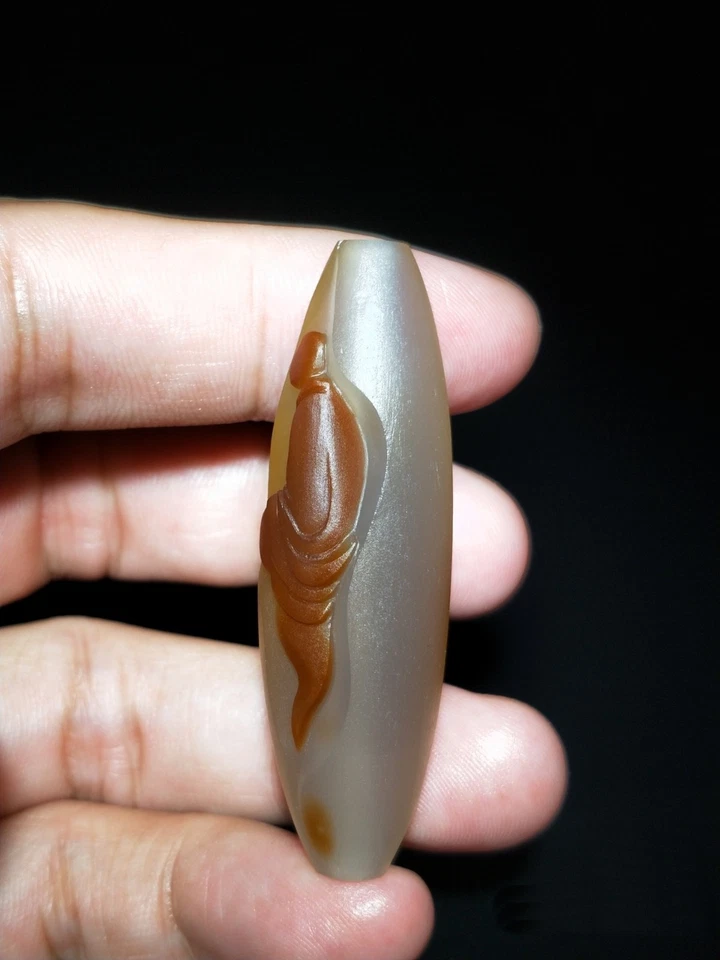 COLGANTE BUDA TALLADO A MANO ÁGATA BRASILEÑA 100% NATURAL CERTIFICADO 18,7g Foto 3 de 4