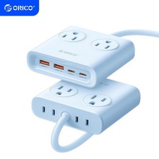 ORICO Extension Cord 4 AC 2 USB-A 2 Power Brick 25W Power Strip Power Brick US