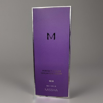 MISSHA M PERFECT COVER SERUM BB CREAM No.33 Tan Warm Undertone NIB Exp 2028