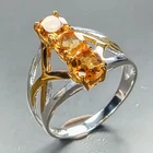 Handmade Natural Citrine Ring 925 Sterling Silver Size 7 /R468899